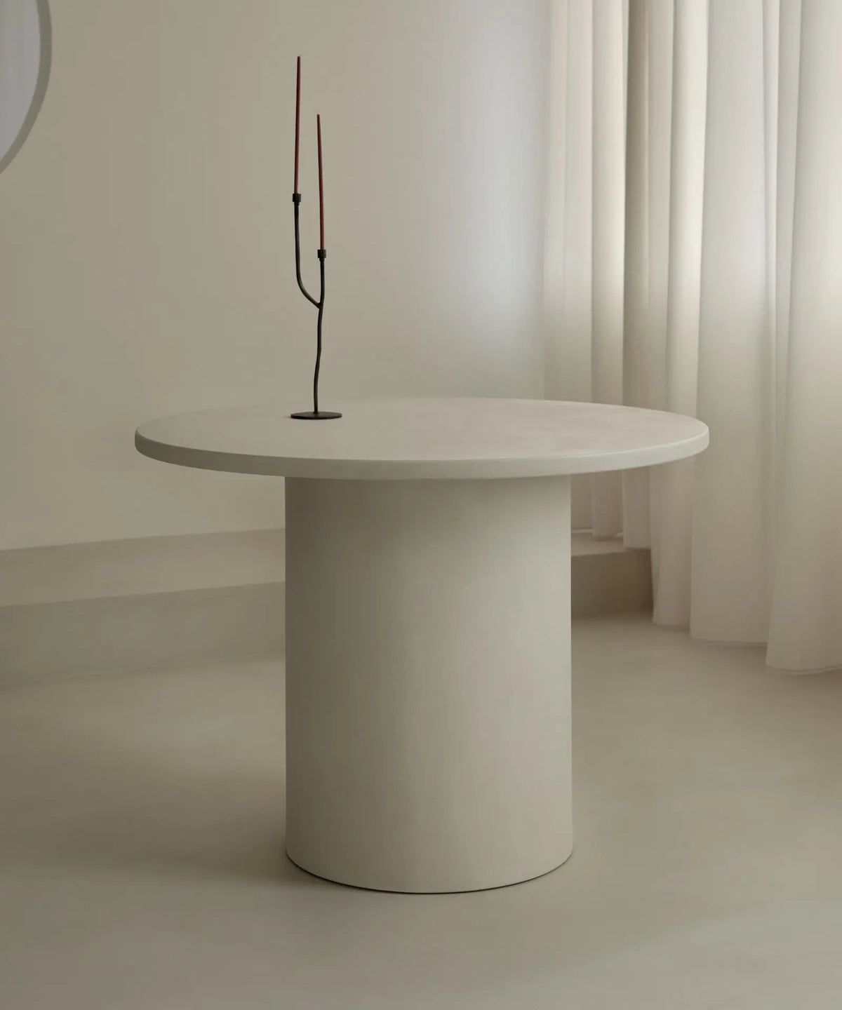 56087498359170 Mesa de Comedor Redonda en Microcemento Ethel Mesa de comedor Northdeco
