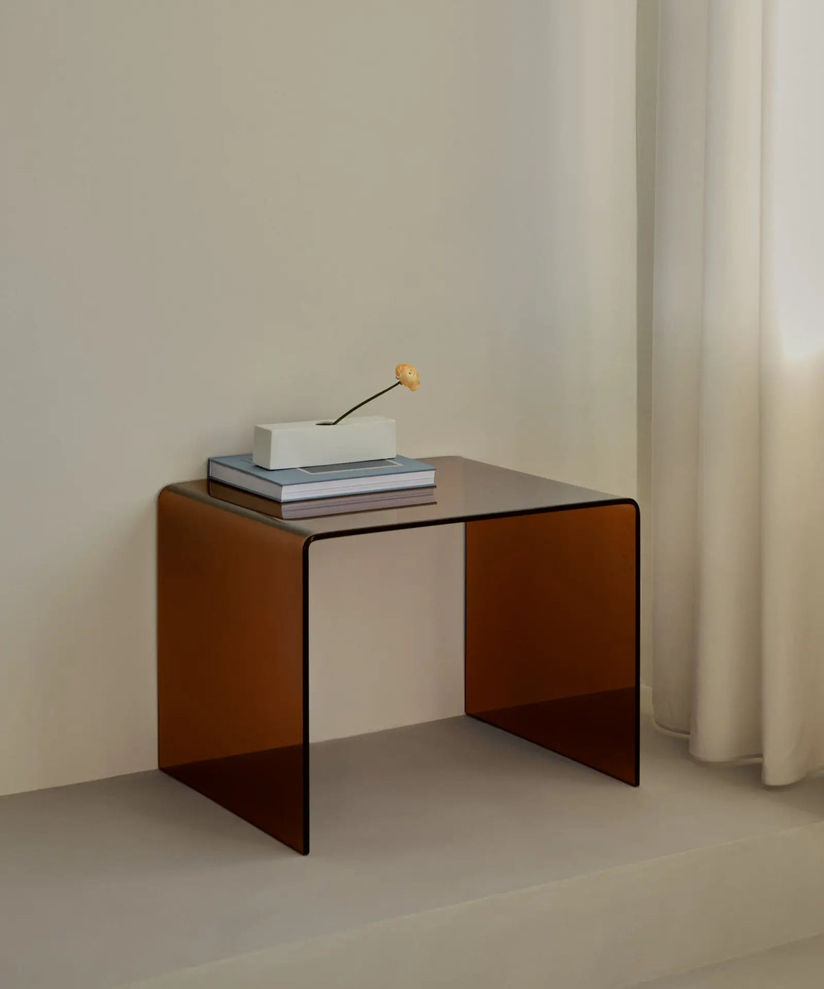 54927307702658 Mesa de Cristal Templado Jolene (63x50 cm) Mesas de Cristal Northdeco