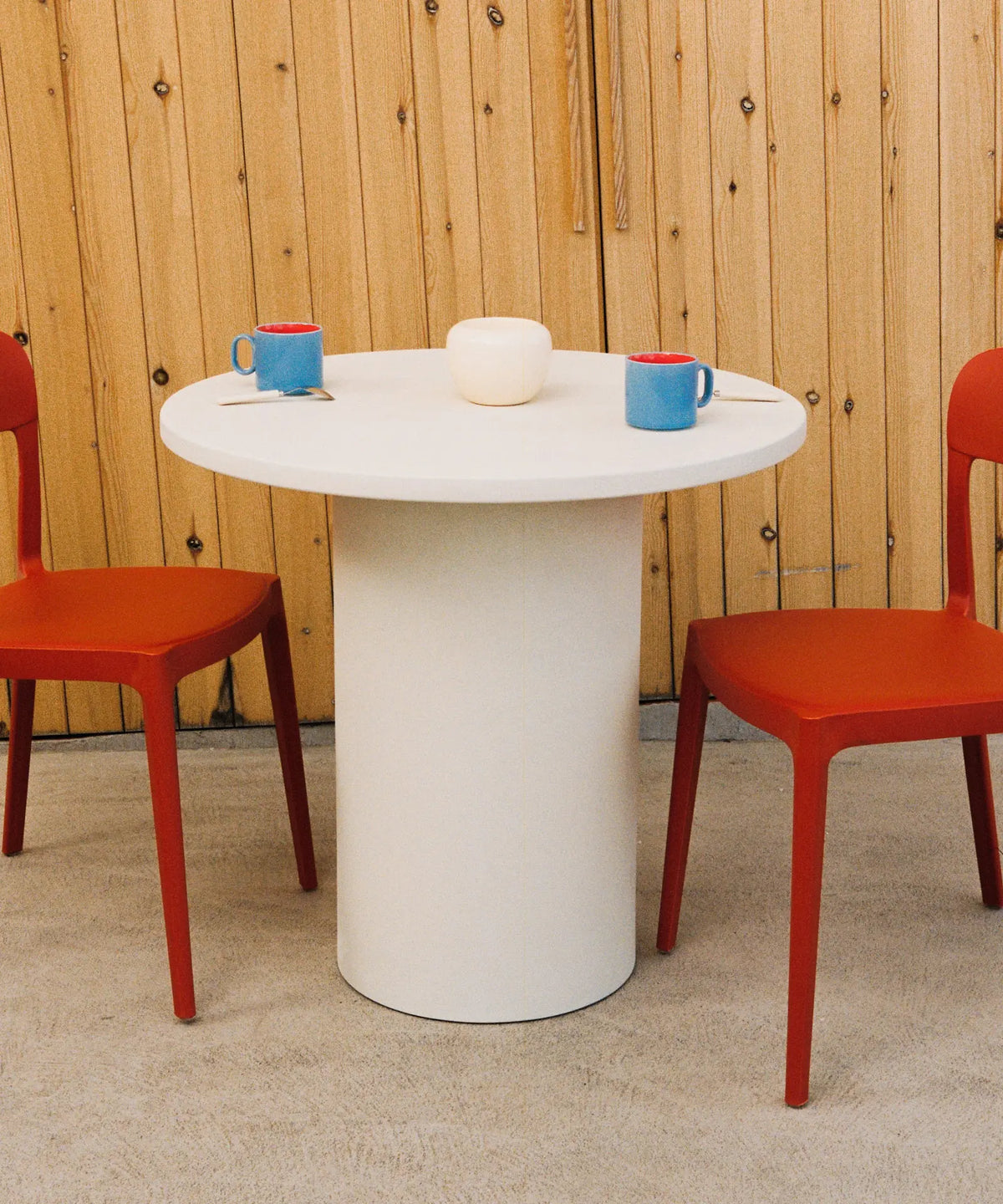 55283712000386 Mesa de Comedor Redonda en Microcemento Argo (80 cm) Mesa de comedor Northdeco