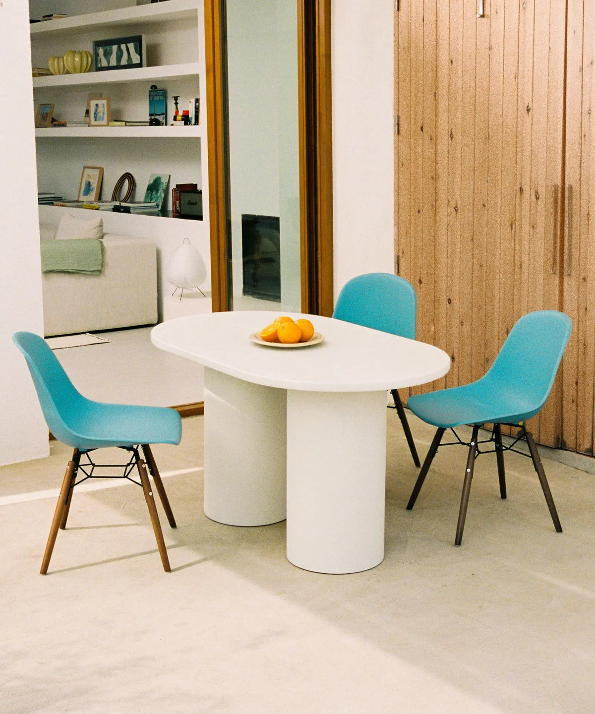 56087358013826 Mesa de Comedor Ovalada en Microcemento Juno Mesa de comedor Northdeco