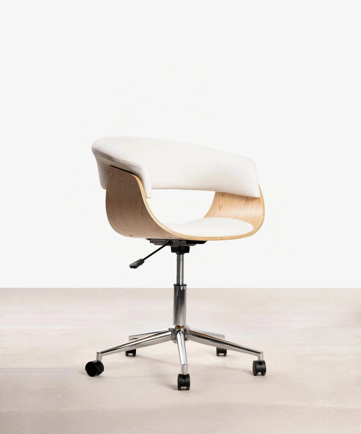 42013165748403 Silla de Escritorio Beckett Sillas de Oficina Northdeco Blanco-Ceniza
