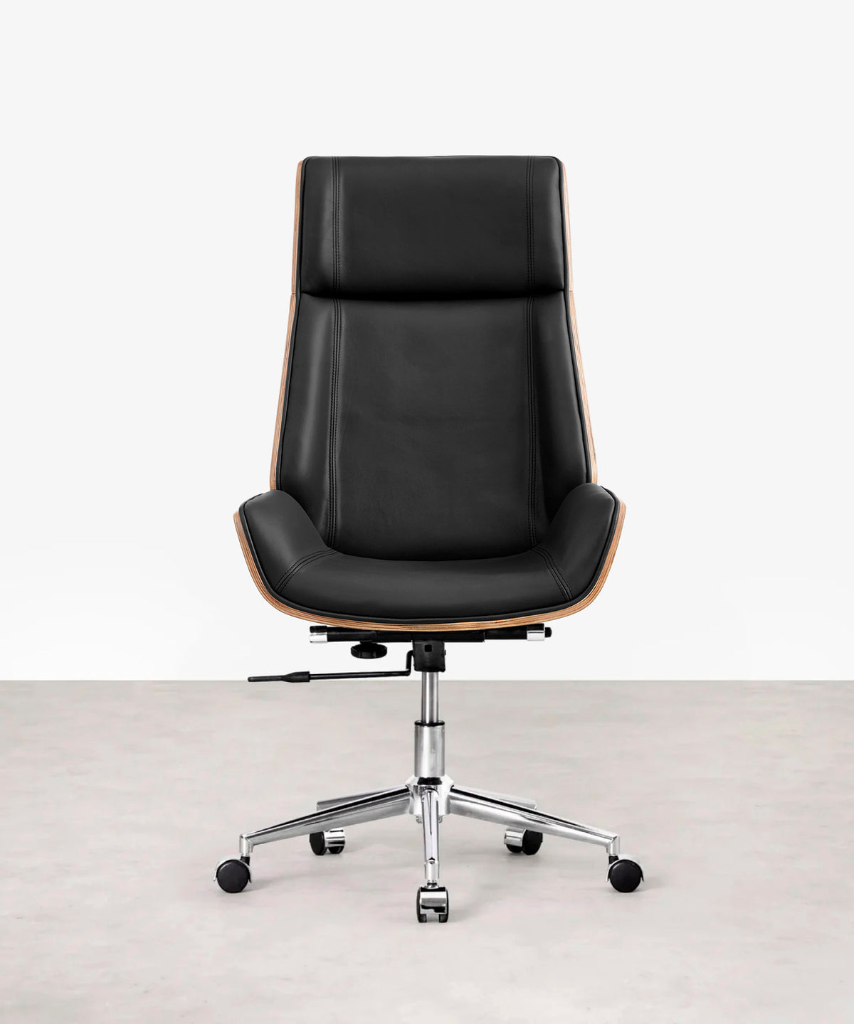49918549492049 Silla de Escritorio Marvin High - Piel Italiana Sillas de Oficina Northdeco