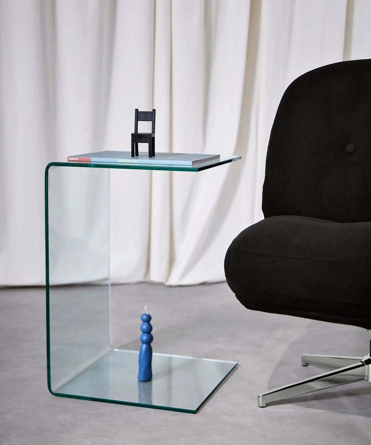 48466711085393 Mesa Auxiliar de Cristal Tossa  Northdeco