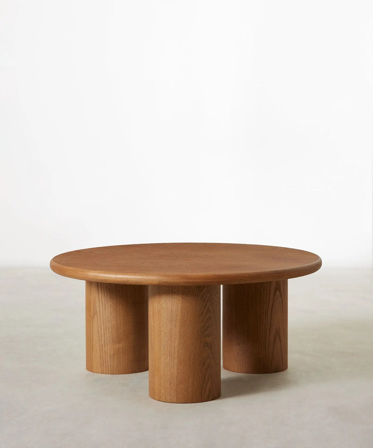 55498348495234 Mesa de Centro Redonda en Madera Aisha (80 cm) Mesas de Madera Northdeco