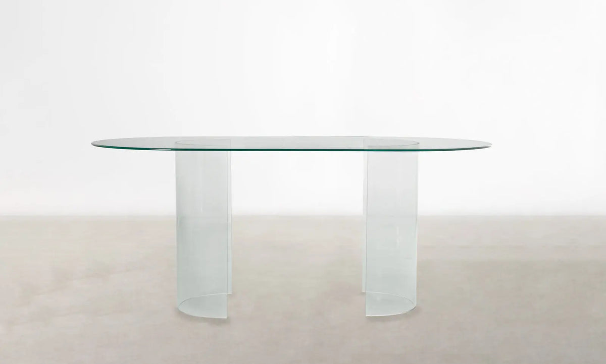 55421712302466 Mesa de Comedor Cristal Templado Ensa (180x76cm) Mesas de Cristal Northdeco
