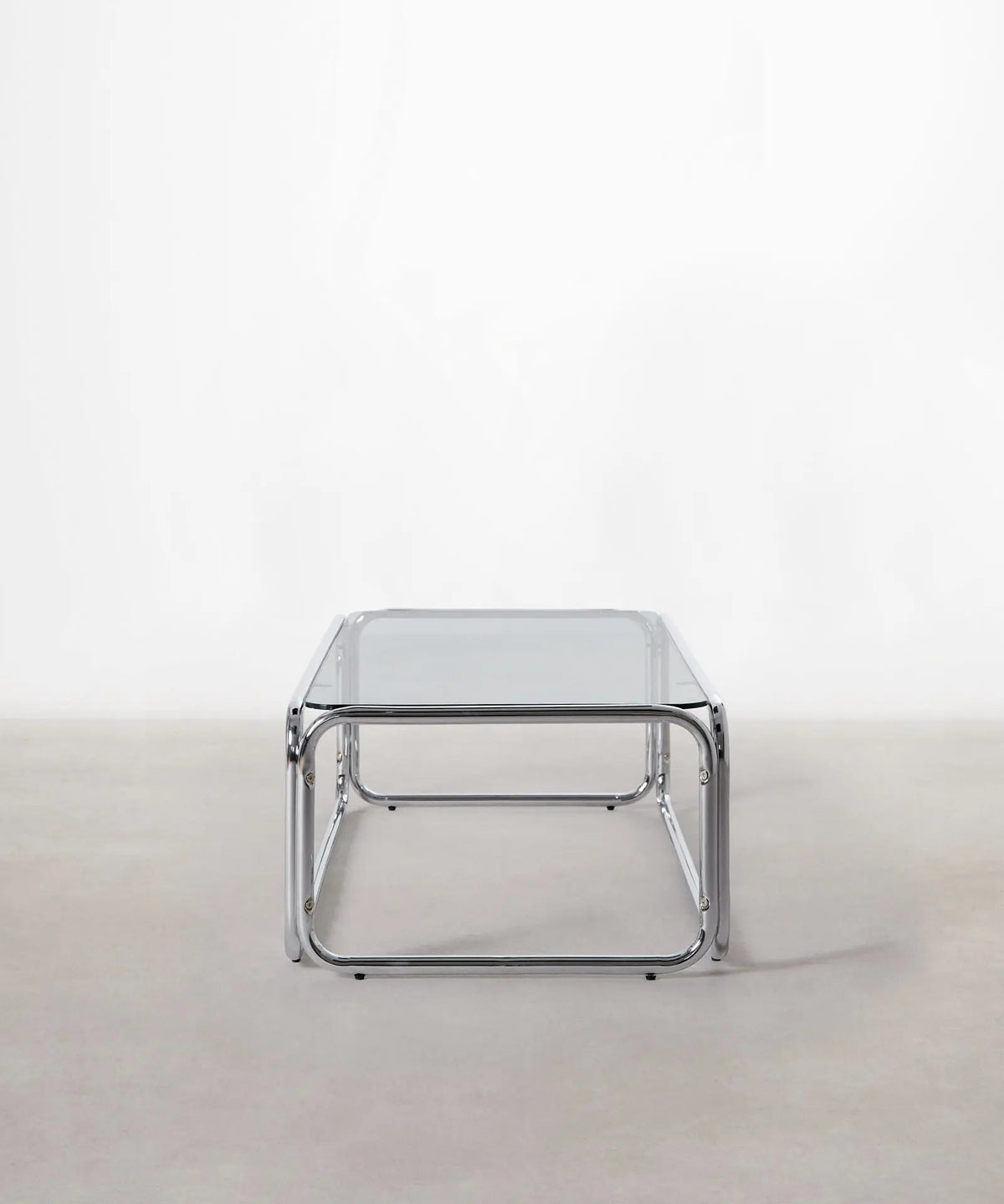 56320204308866 Mesa de Centro Rectangular de Metal y Cristal Templado Mai (120x60cm) Mesas Auxiliares Northdeco