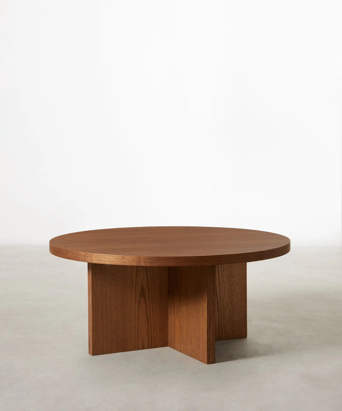 55498534617474 Mesa de Centro Redonda en Madera Takaya (80 cm) Mesas de Madera Northdeco