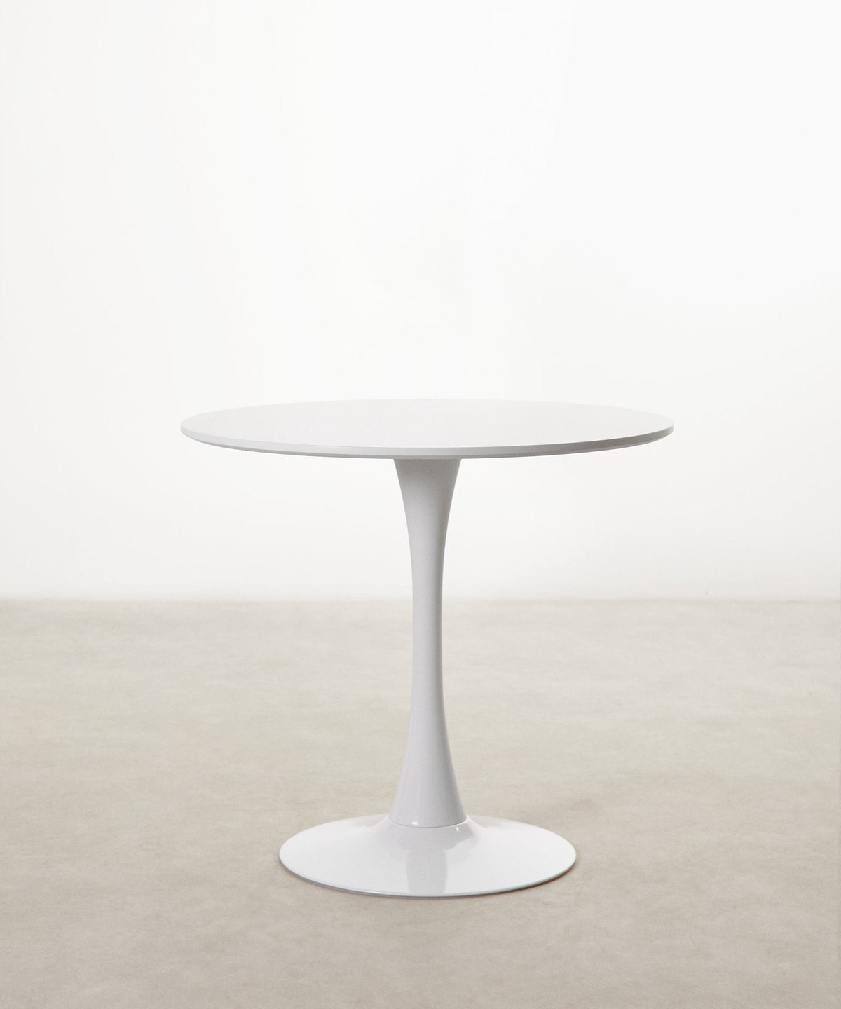55066406551938 Mesa redonda de madera y fibra de vidrio Tulia (100 cm) Mesas Northdeco Blanco