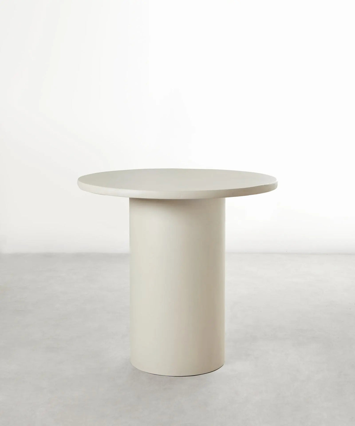 55283712000386 Mesa de Comedor Redonda en Microcemento Argo (80 cm) Mesa de centro Northdeco Off-White