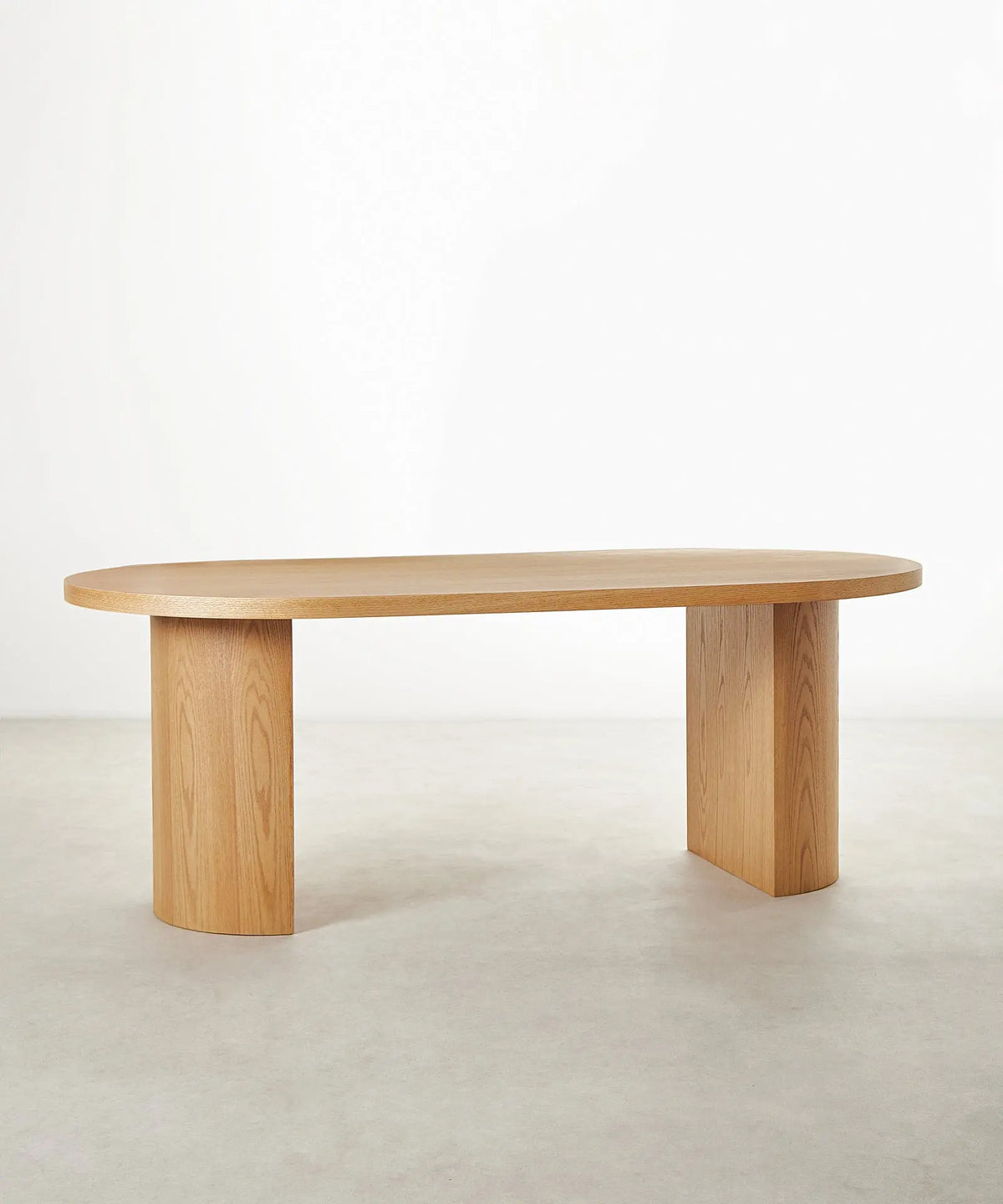 55061959147906 Mesa de Comedor Ovalada de Madera Lily (200 x 100 cm) Mesas de Madera Northdeco Madera-Natural