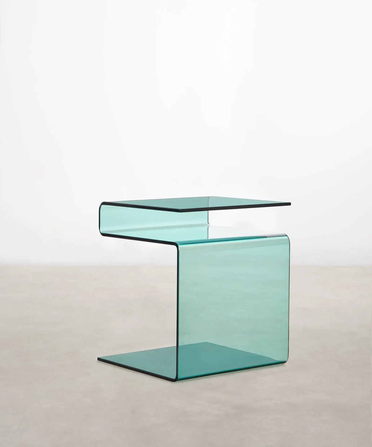 55418495107458 Mesa Auxiliar de Cristal Curvado de Saura  Northdeco