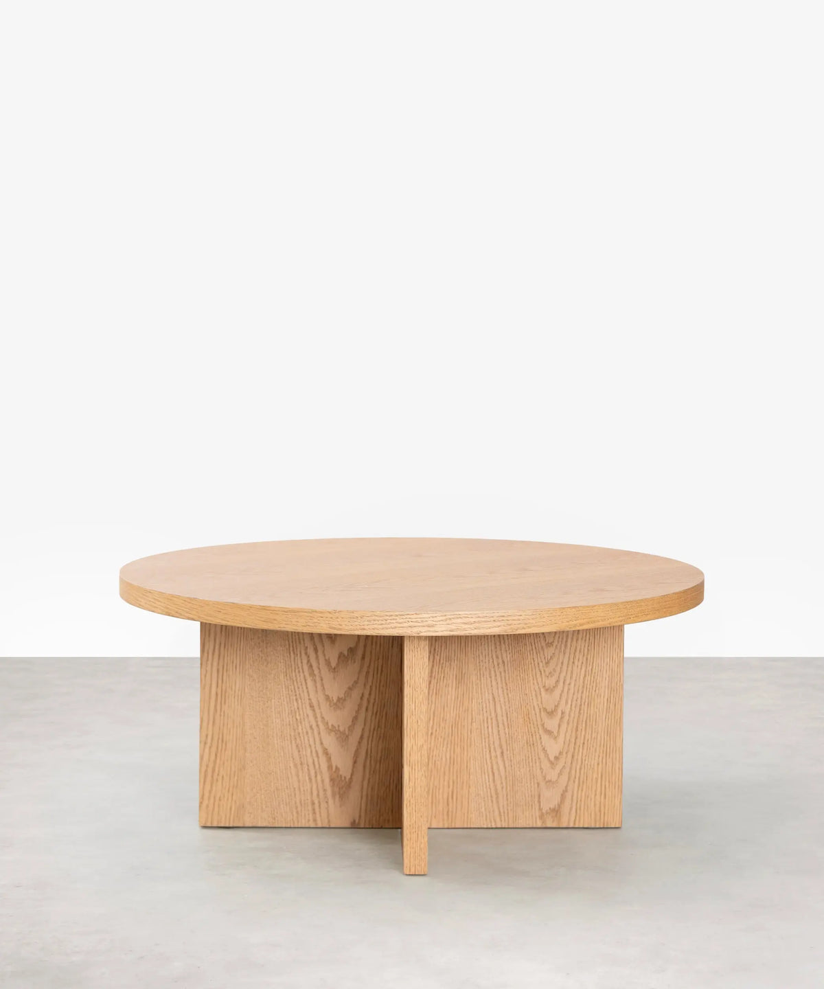 54935163437442 Mesa de Centro Redonda Takaya (80 cm) Mesas de Madera Northdeco Madera-Natural