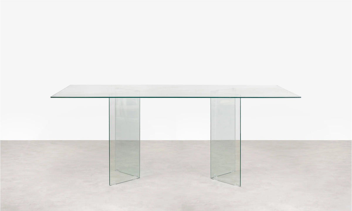 Mesa de Cristal Nicole 200 cm x 90 cm Mesas de Cristal Northdeco