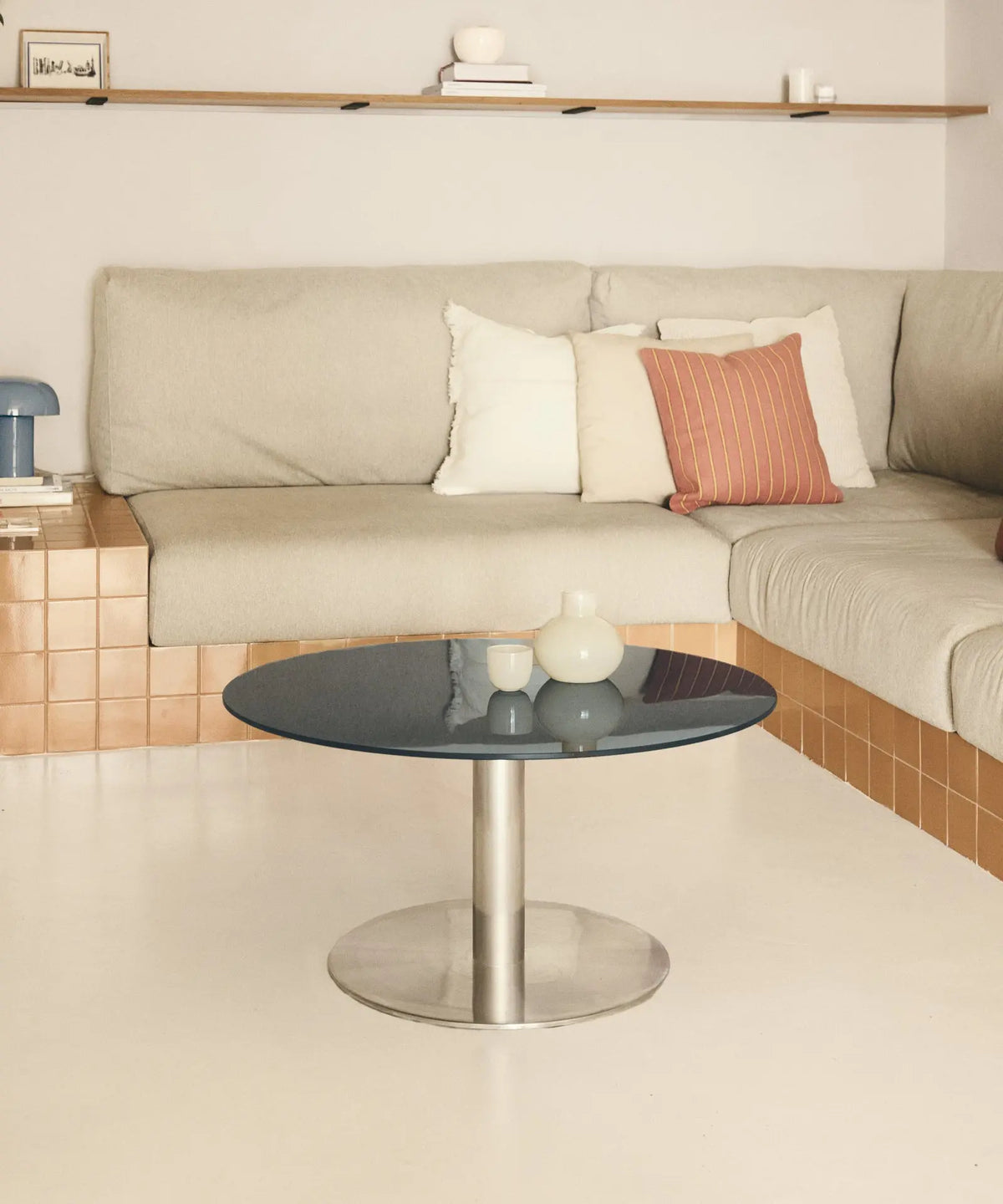 56714162438530 Mesa de Comedor Redonda en Acero Laminado Riva Mesas Northdeco