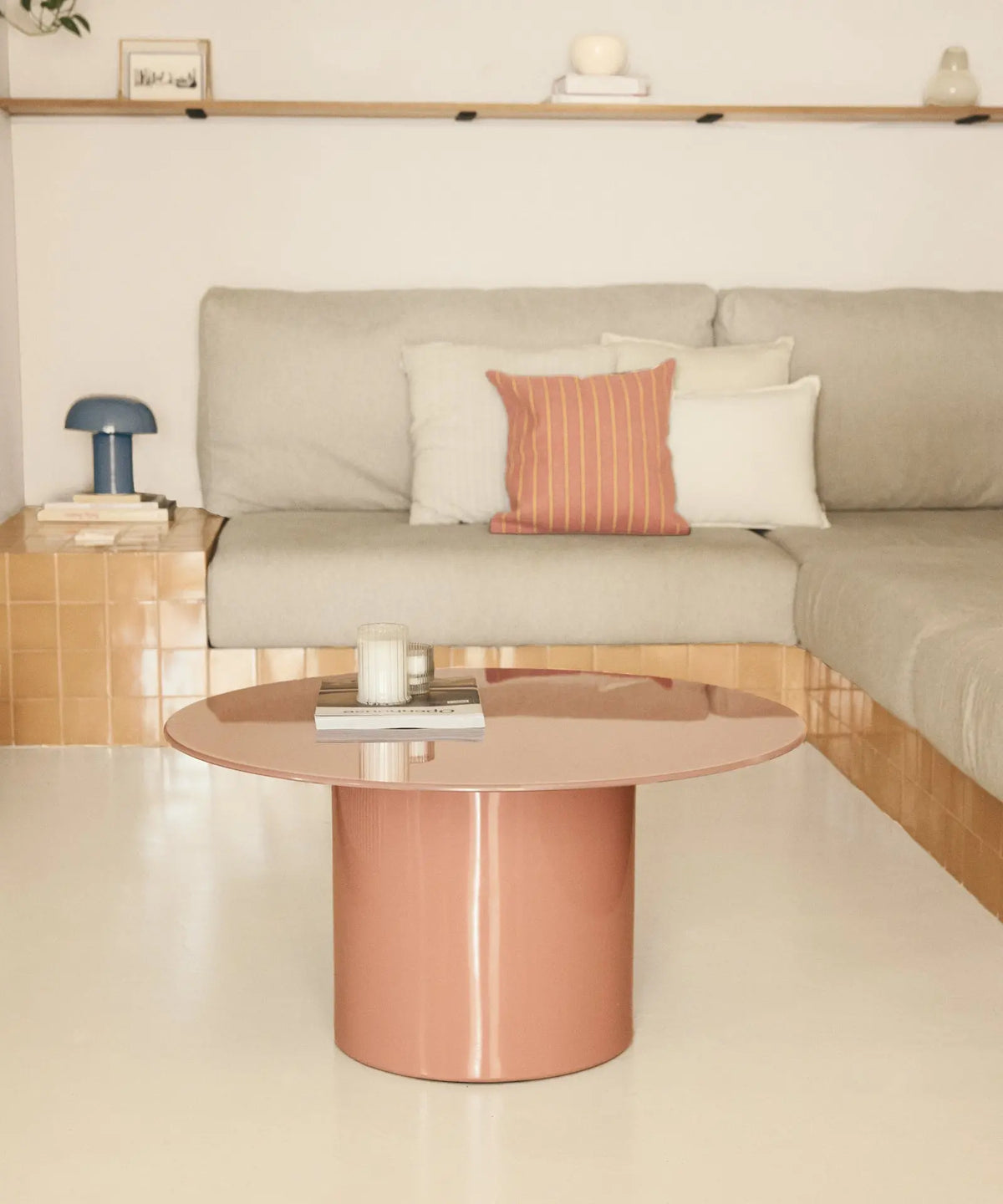 56662076686722 Mesa de Centro en Acero Lacado Mellow (80 cm) Mesas Auxiliares Northdeco