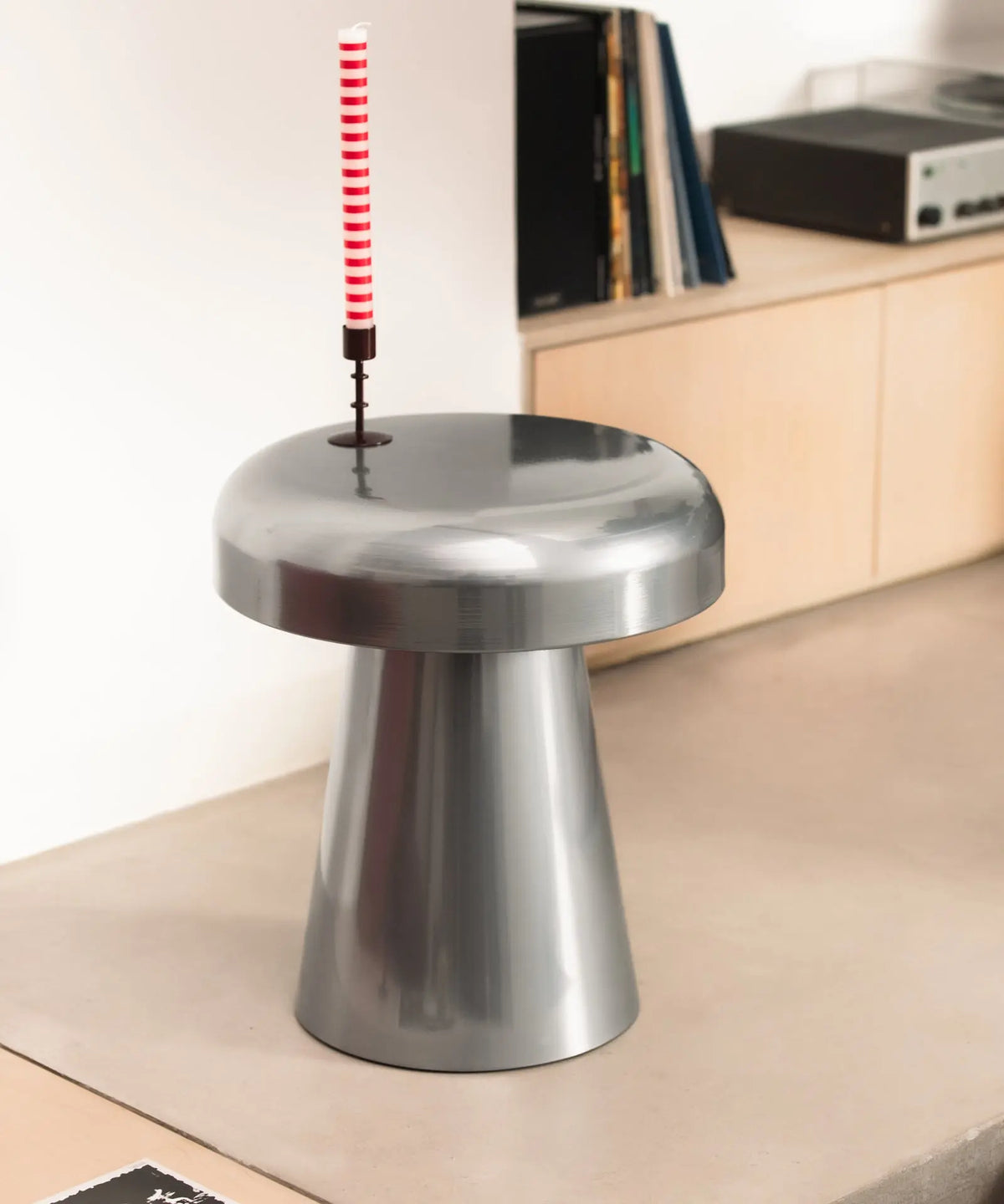 55689221636482 Mesa Auxiliar de Metal Mush (40x46 cm) Mesas Auxiliares Northdeco
