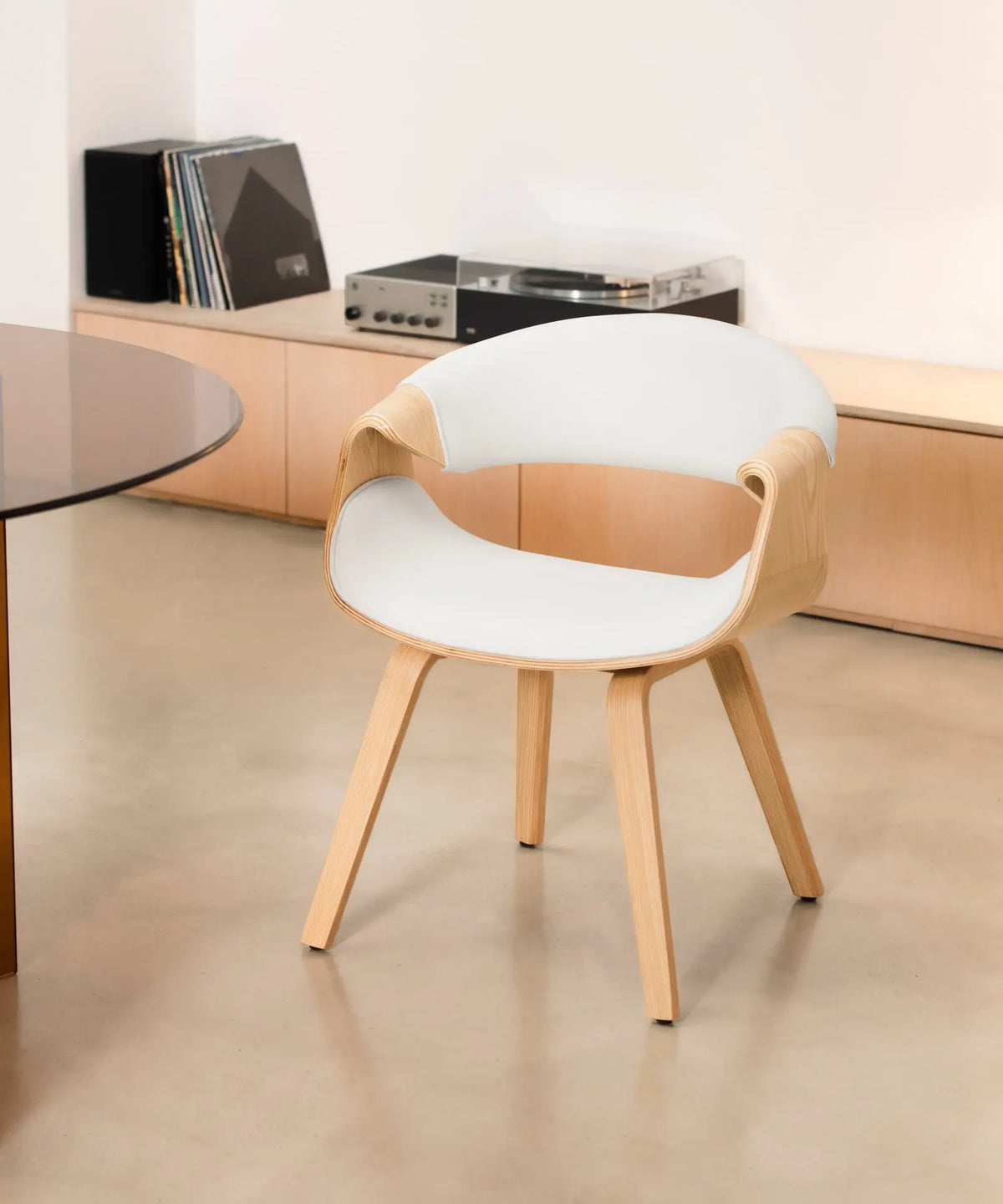 41887124127923 Silla de Comedor en Madera y Polipiel Binsa Sillas de Madera Northdeco