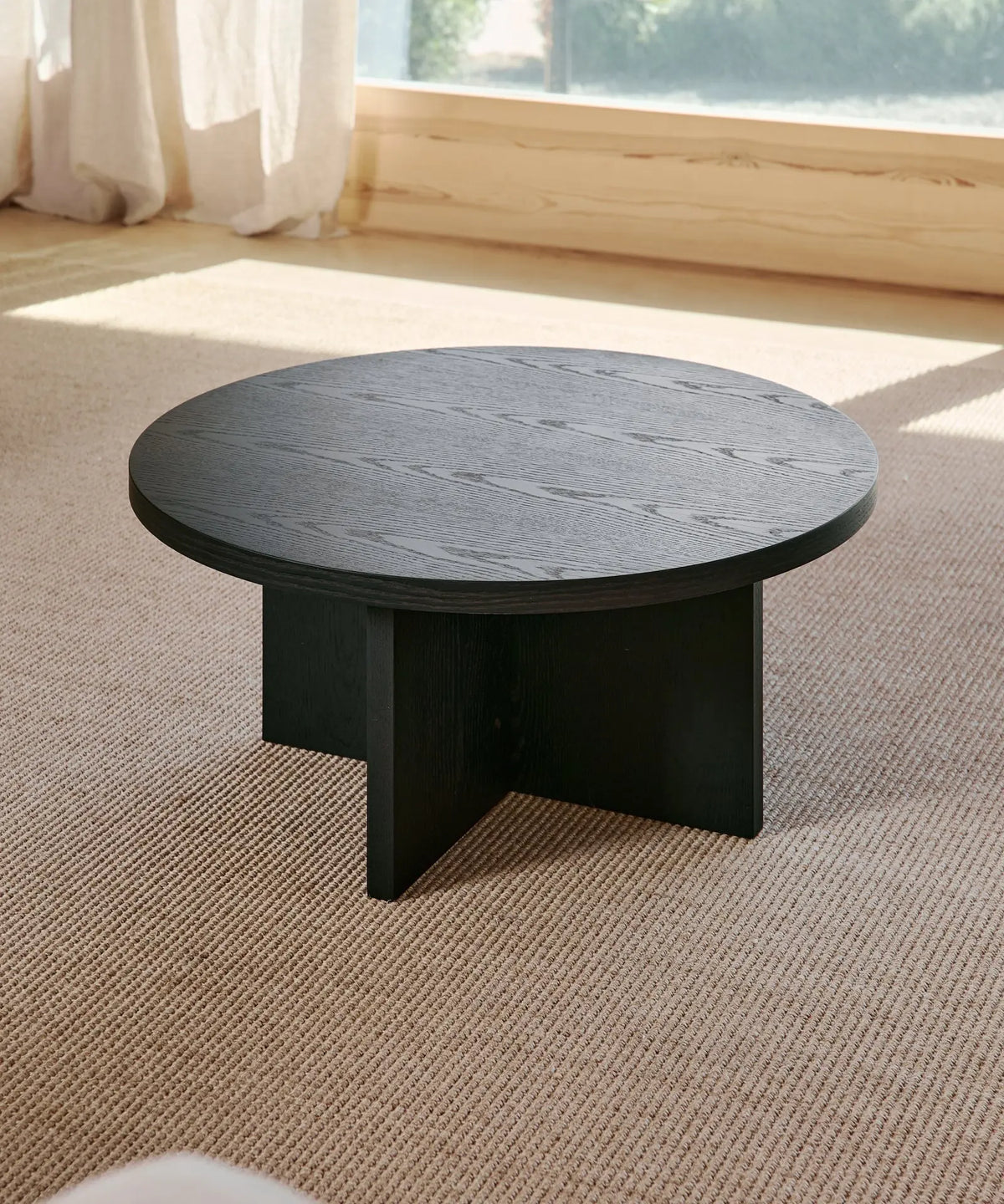 54935163502978 Mesa de Centro Redonda en Madera Takaya (80 cm) Mesas de Madera Northdeco