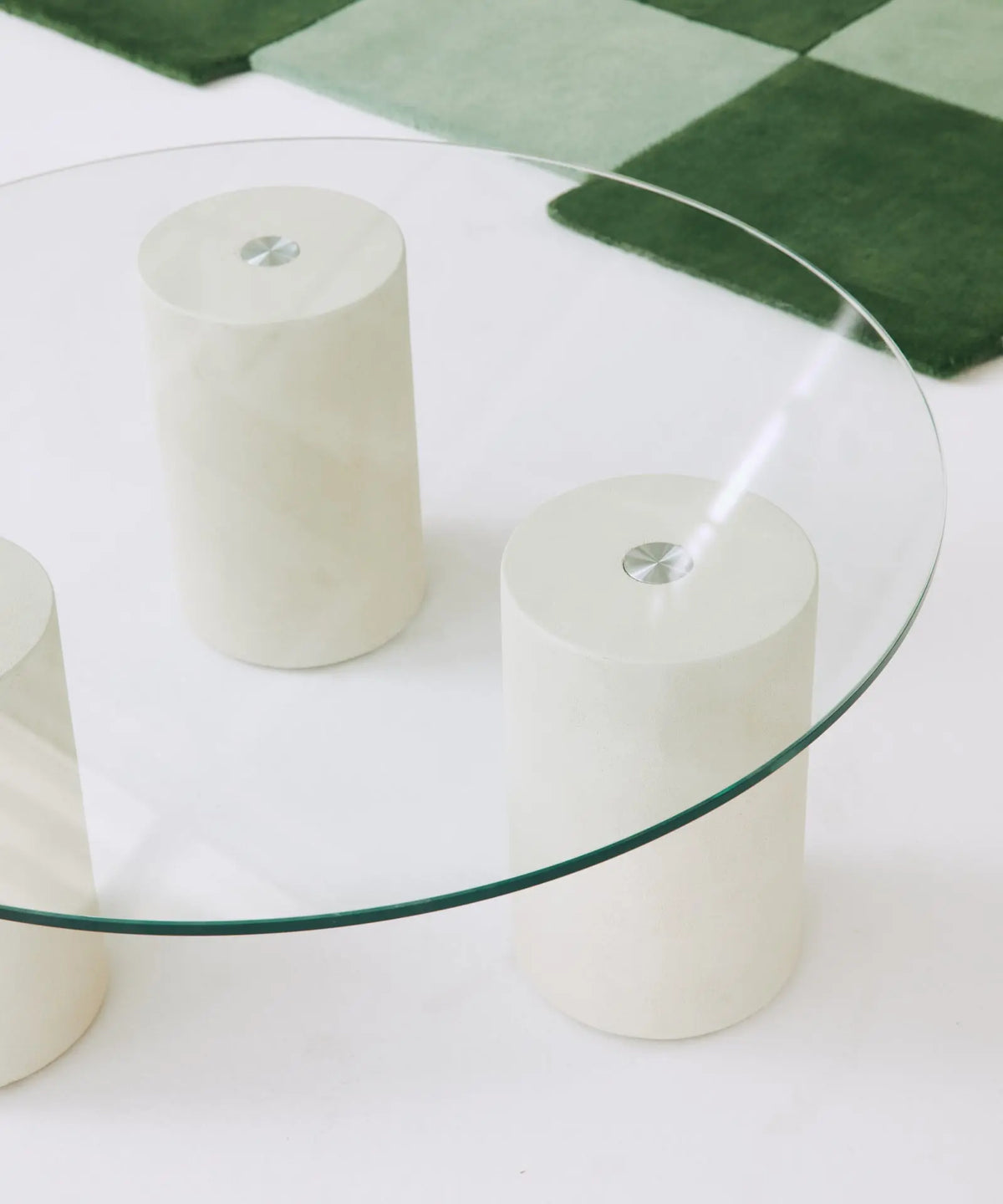 55284224786818 Mesa de Centro Redonda en Cristal Nora (80 cm) Mesas de Madera Northdeco