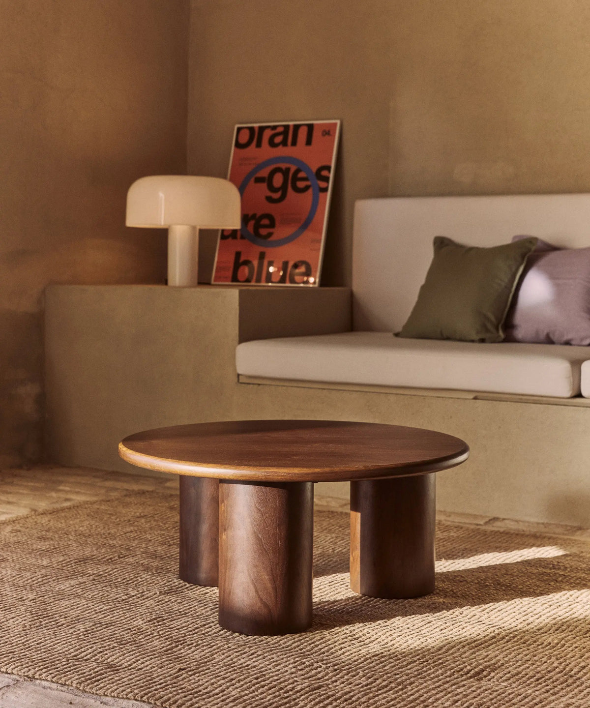 54936385094018 Mesa de Centro Redonda Aisha (80 cm) Mesas de Madera Northdeco