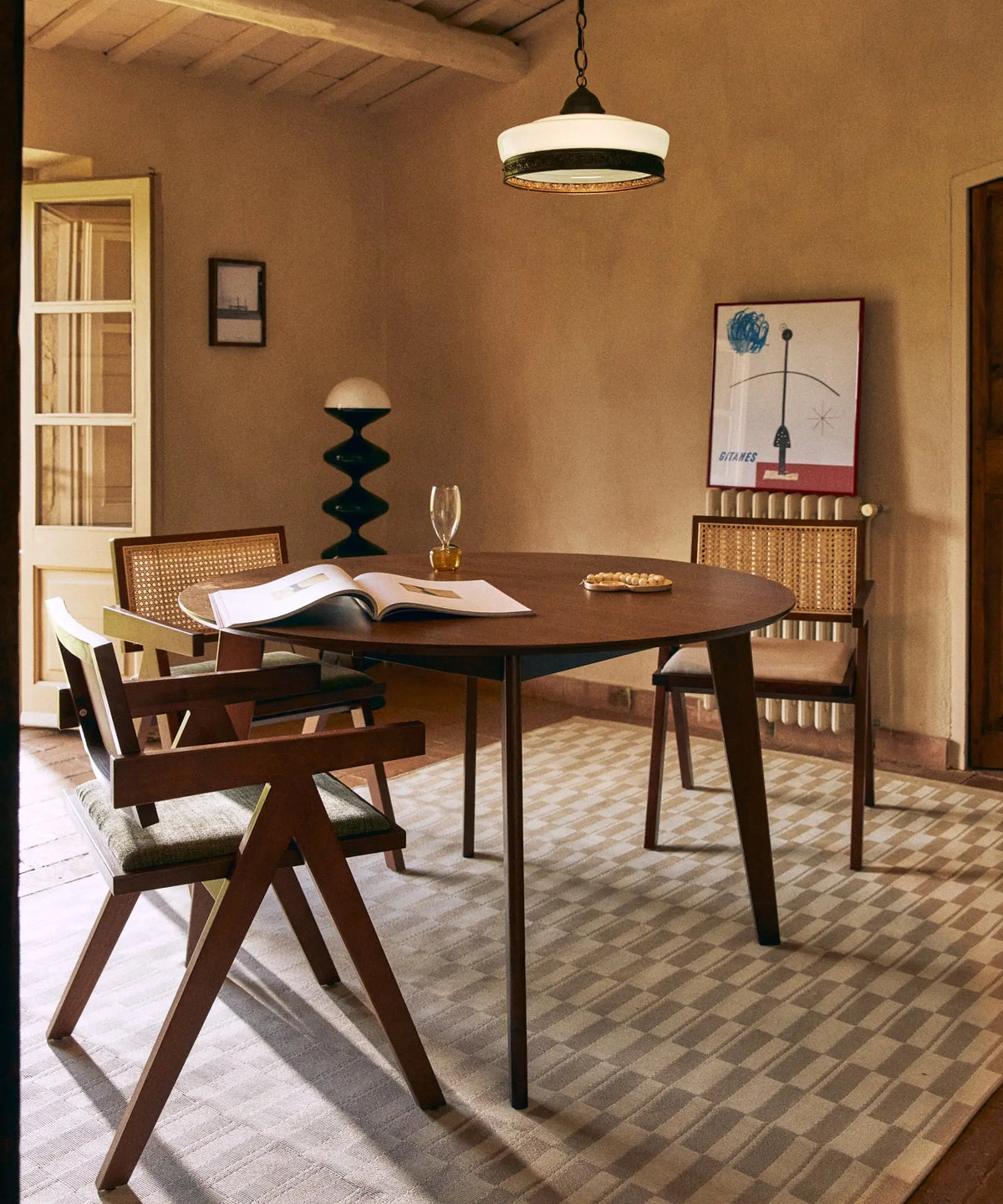 47041483899217 Silla de Comedor en Madera Tapizada con Reposabrazos Pauline Arms Sillas de madera Northdeco