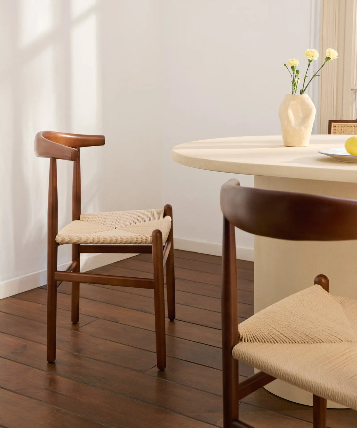 48427835031889 Silla de Comedor en Madera y Cuerda Trenzada Hela Sillas de madera Northdeco