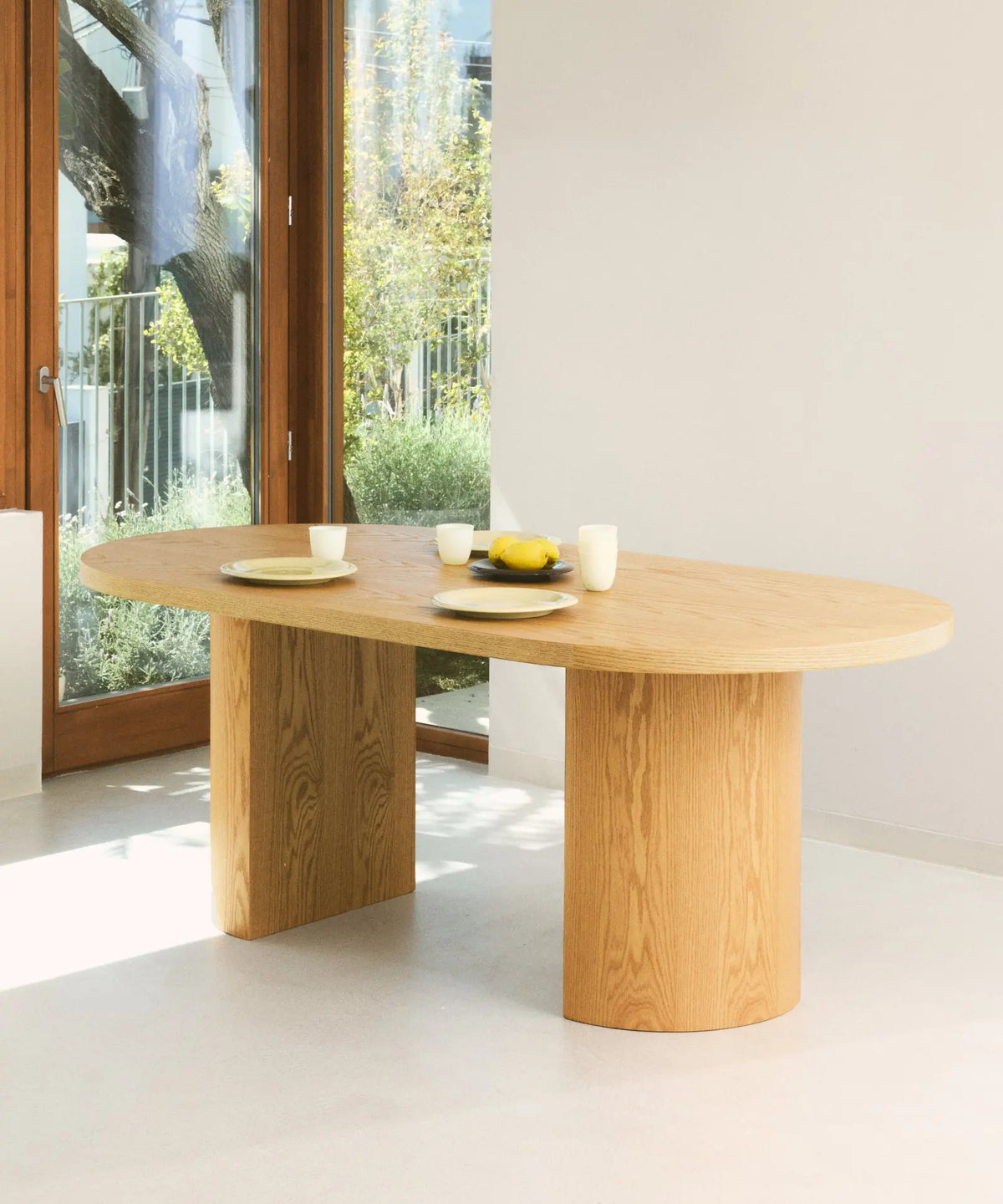 55061959147906 Mesa de Comedor Ovalada de Madera Lily (200 x 100 cm) Mesas de Madera Northdeco