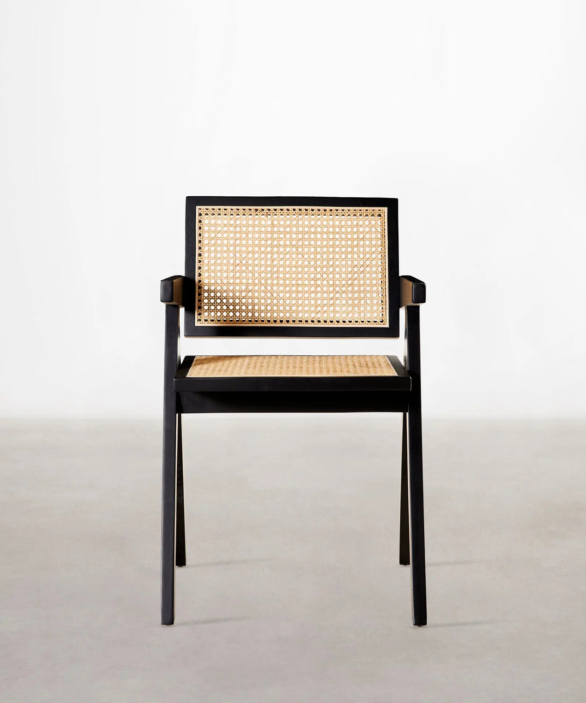 46640546087249 Silla de Comedor en Madera y Ratán con Reposabrazos Chiara Arms Sillas de Madera Northdeco