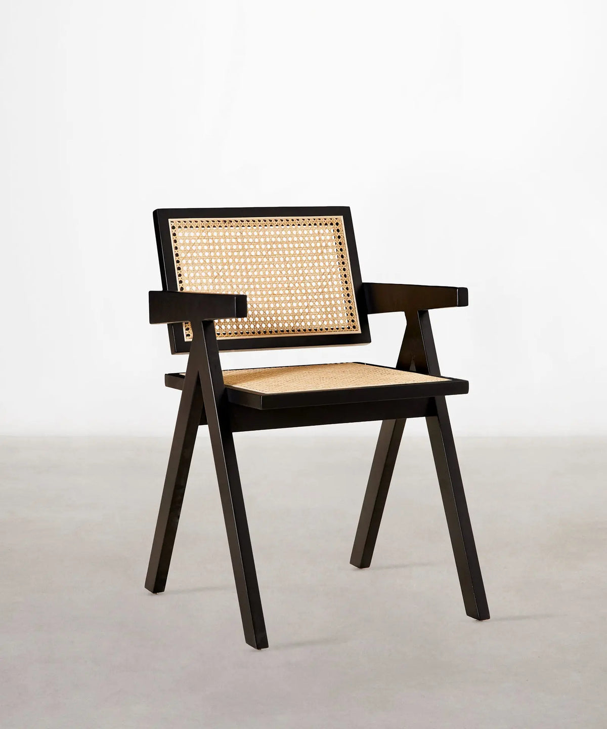 46640546087249 Silla de Comedor en Madera y Ratán con Reposabrazos Chiara Arms Sillas de Madera Northdeco