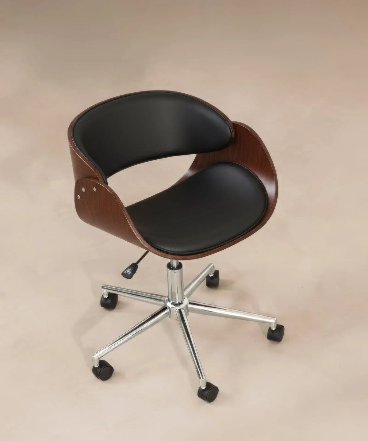 42012989980851 Silla de Escritorio de Polipiel y Madera Debbie Sillas de Oficina Northdeco