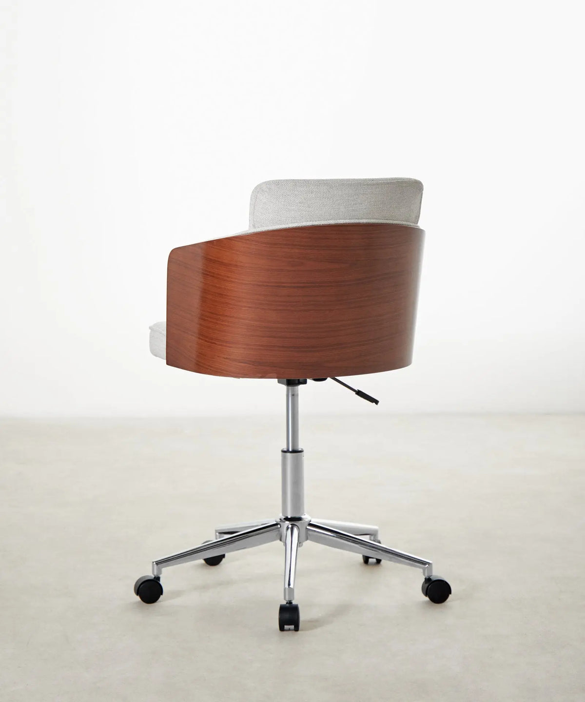 54899372687746 Silla de Escritorio de Madera y Tapizada Ajustable Maddie  Northdeco