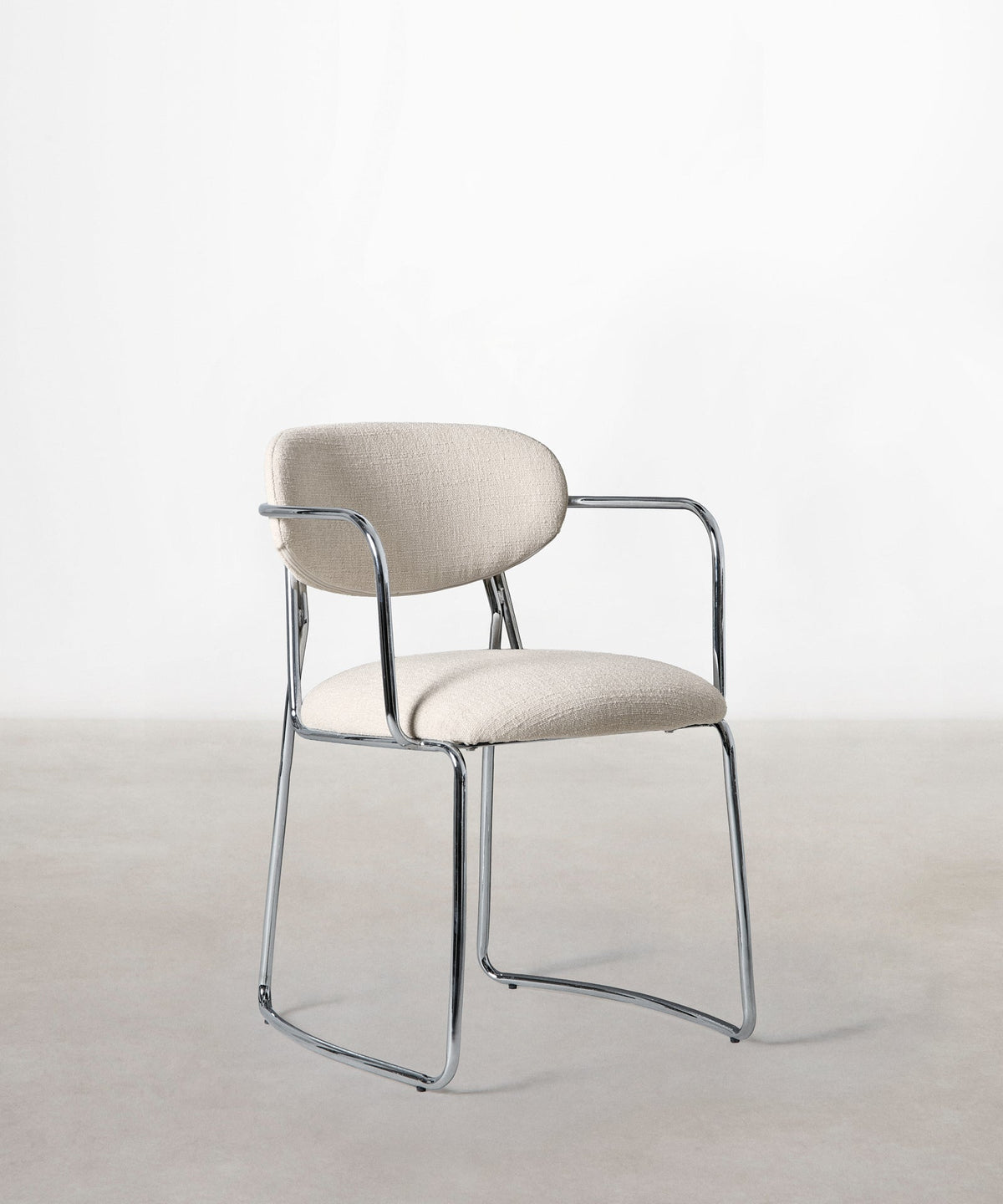 56625826529666 Silla de Comedor de Tela y metal con Reposabrazos Mortiz Arms Sillas tapizadas Northdeco