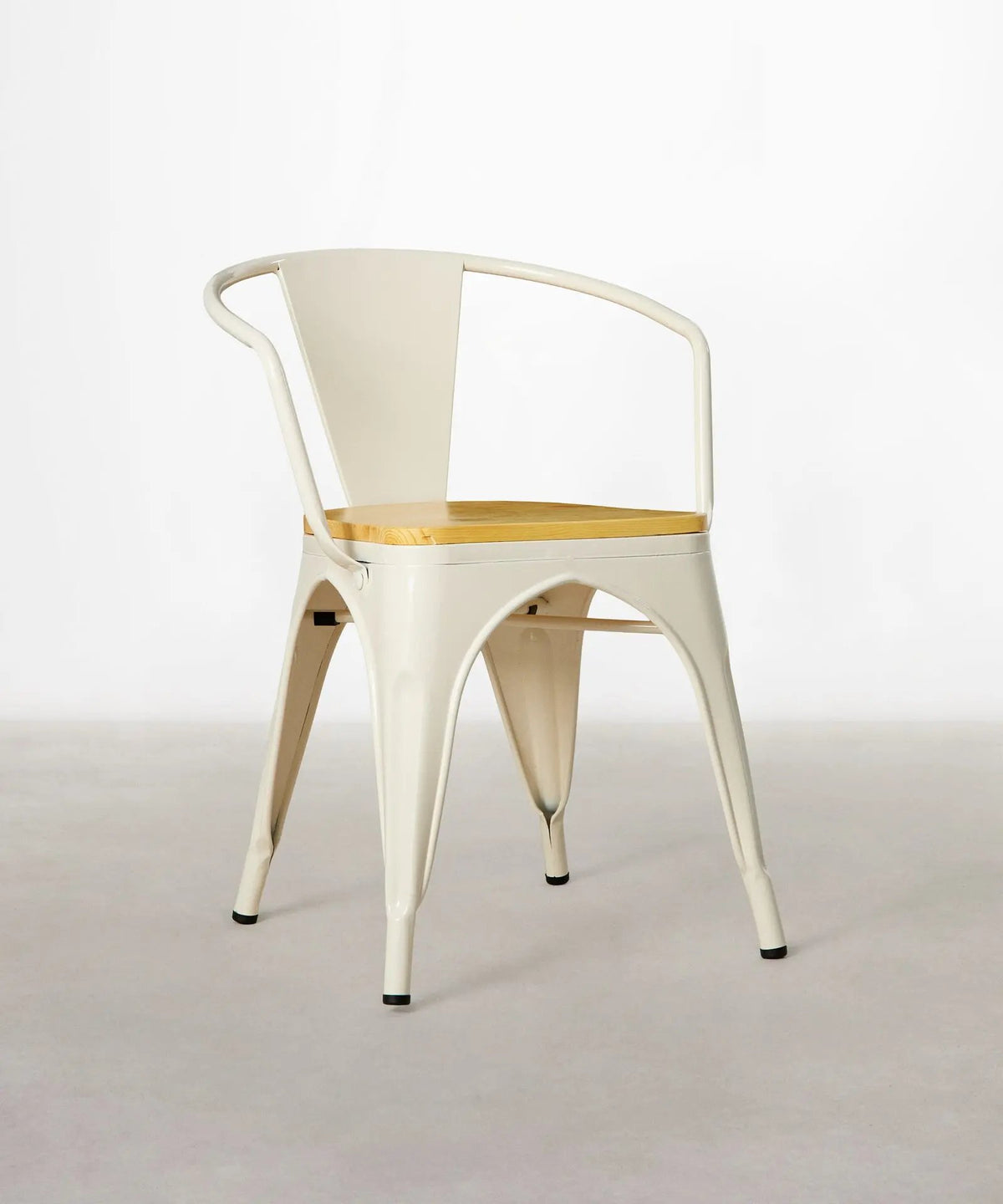 55815409762690 Silla de Comedor de Metal y Madera Tolik Wood Sillas Metálicas Northdeco Beige