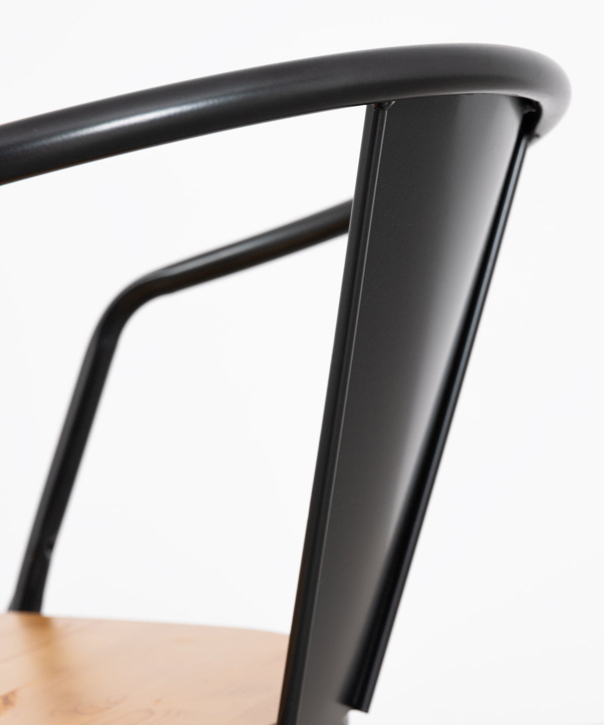 48502757654865 Silla de Metal Tolik Wood con Reposabrazos Sillas Metálicas Northdeco