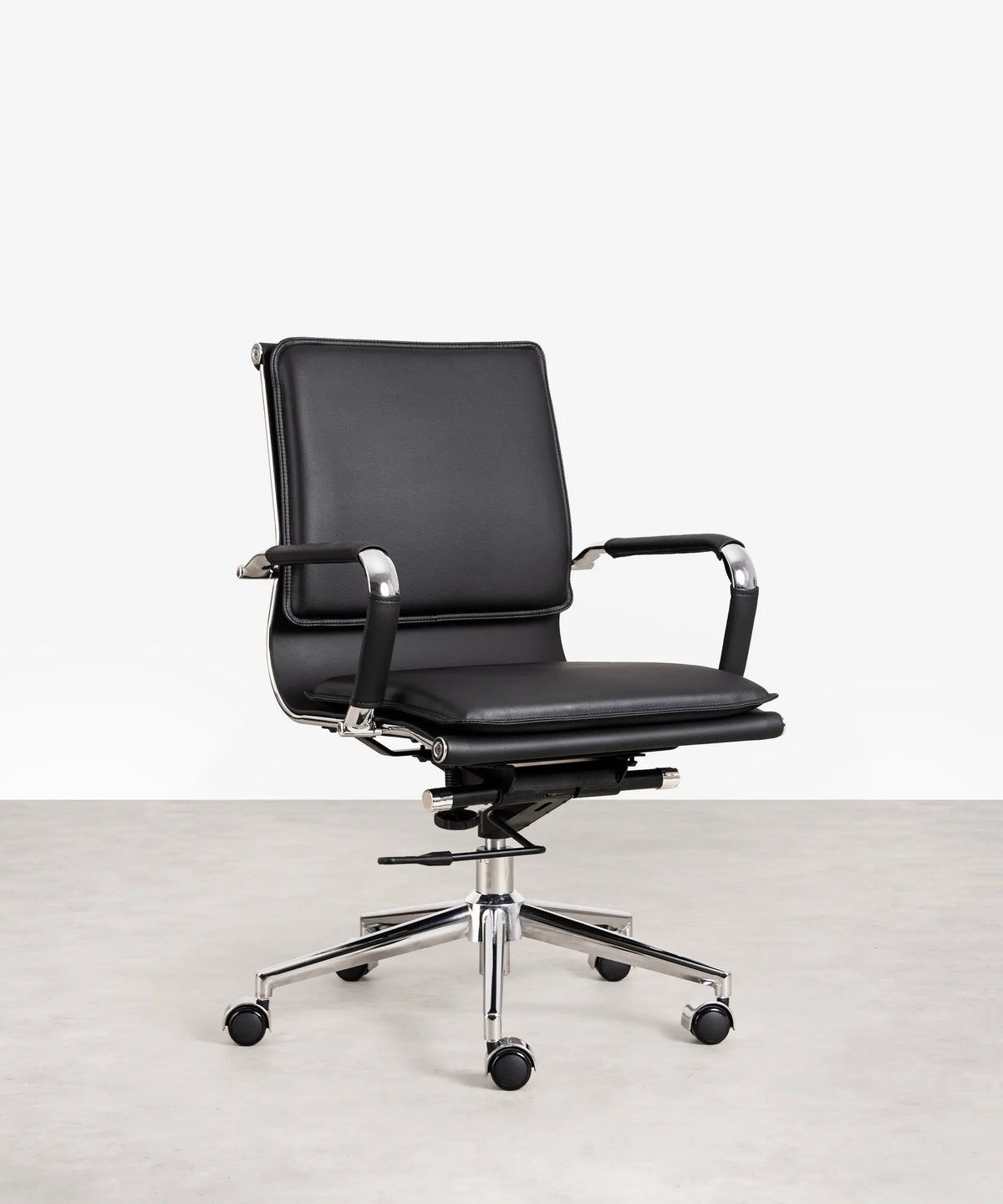 48502343369041 Silla de Oficina Dallas PU - LB Sillas de Oficina Northdeco Negro