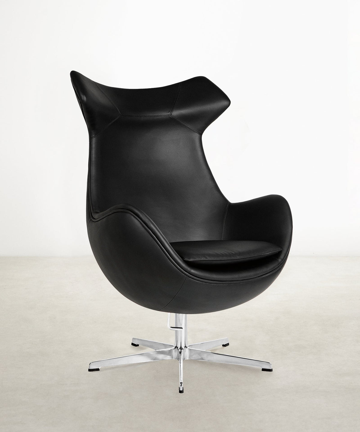 55554230387074 Sillón en Polipiel y Acero con Reposabrazos Monet Sillones tapizados Northdeco Negro