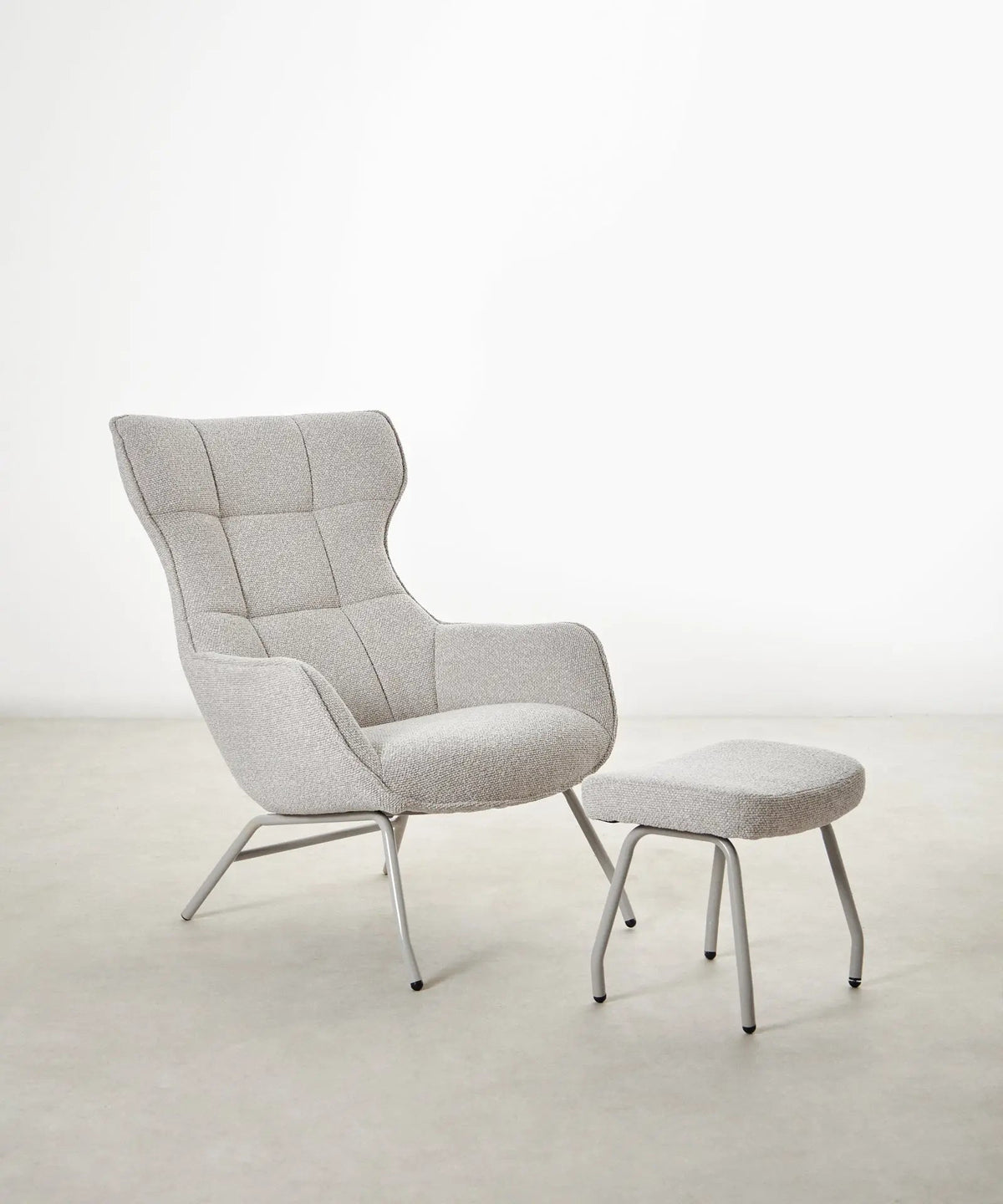 55201009336706 Sillón tapizado en tela bouclé Elska Sillones tapizados Northdeco Beige