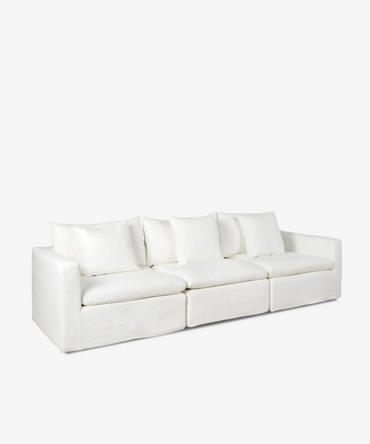 56094319149442 Sofá Modular Recto de Lino y Algodón 3 Plazas Stonem Sofás Tapizados Northdeco