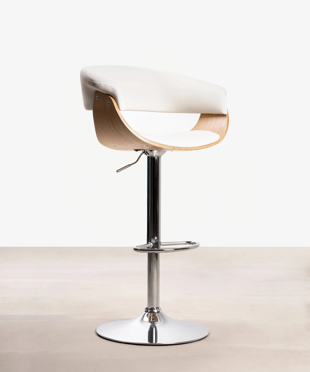 42037005090995 Taburete Beckett Taburetes Northdeco Blanco-Ceniza