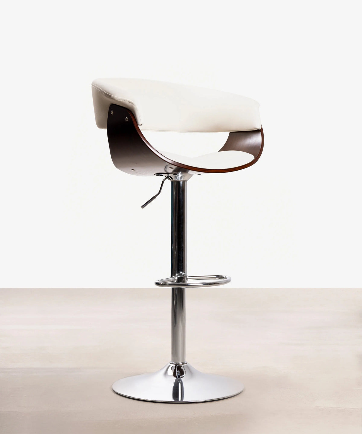 42382180647091 Taburete Beckett Taburetes Northdeco Blanco-Nogal