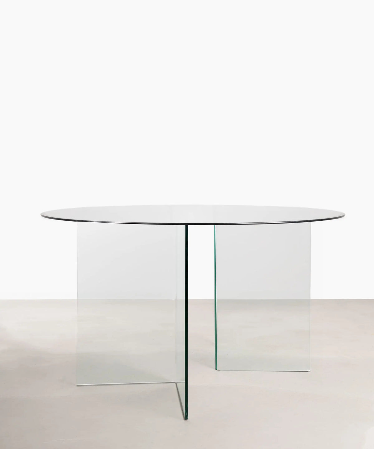 42051821568179 Mesa Redonda de Cristal Templado Ona 137 cm Mesas de Cristal Northdeco