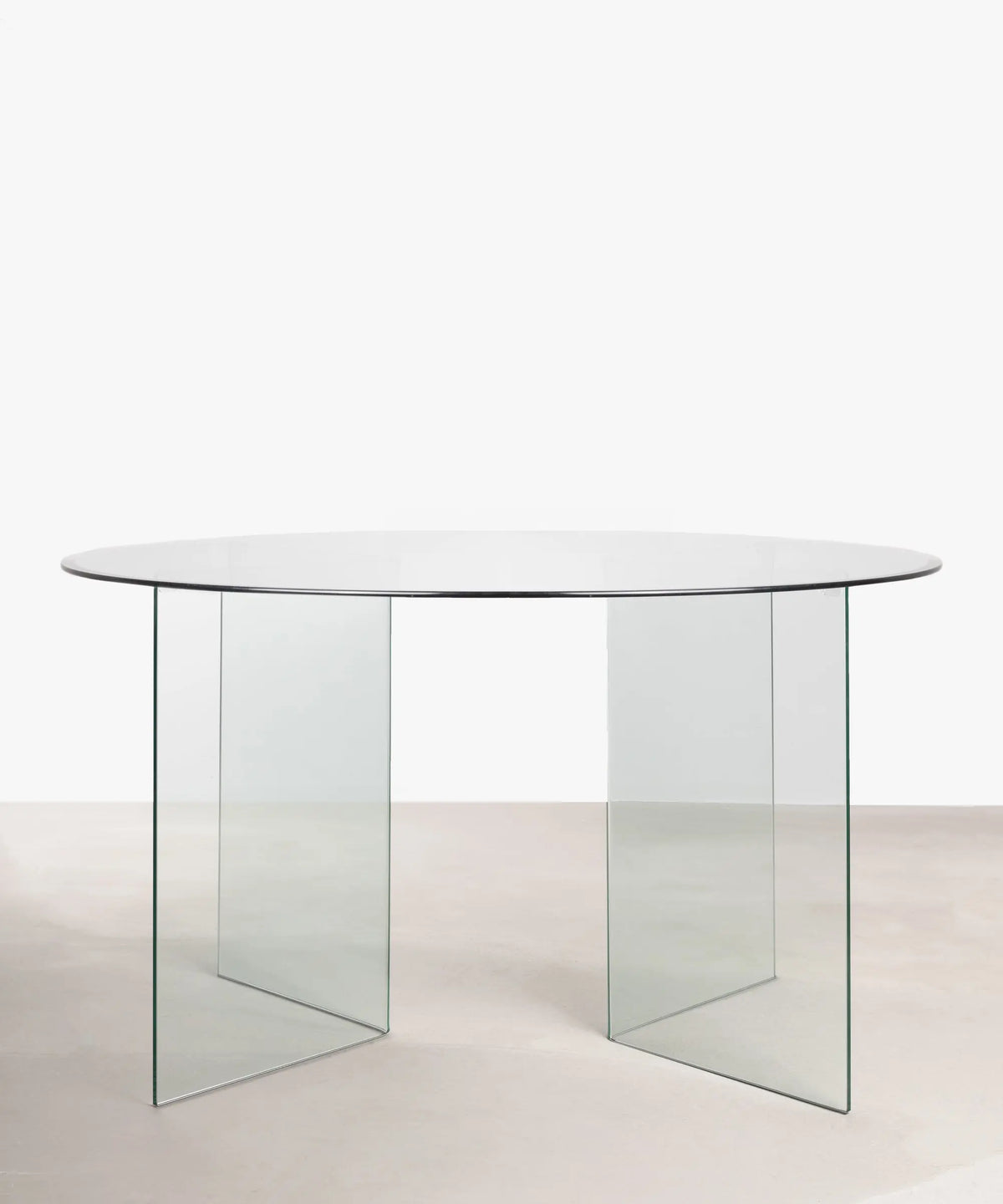 42051821568179 Mesa Redonda de Cristal Templado Ona 137 cm Mesas de Cristal Northdeco